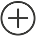 icono de signo más en un círculo