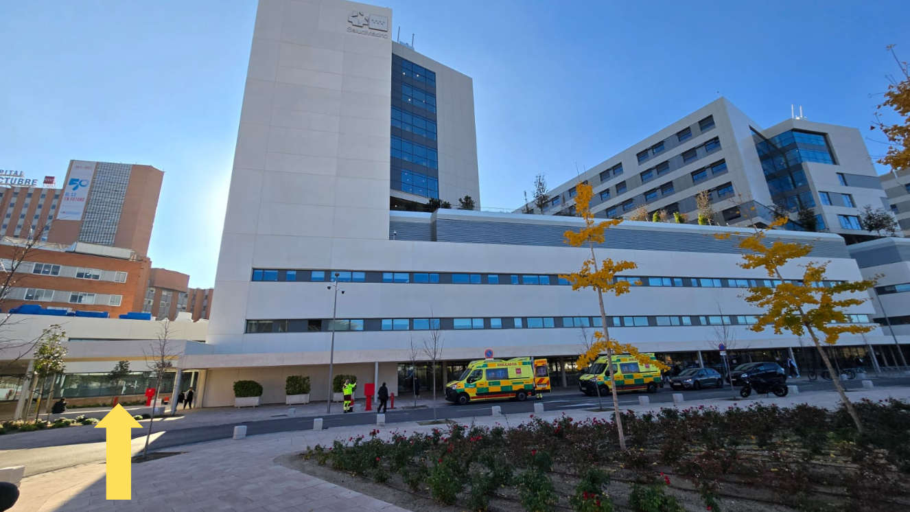 Nuevo hospital, entrada de urgencias provisional