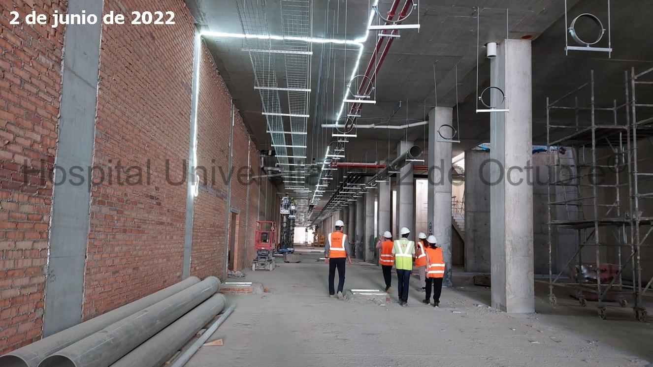 Avance de las obras del nuevo Edificio de Hospitalización Hospital 12 de Octubre. 2 de junio de 2022