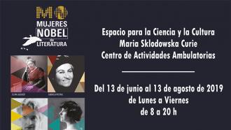 cartel de la exposición Mujeres Nobel de Literatura