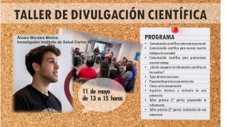 Cartel del taller de divulgación científica