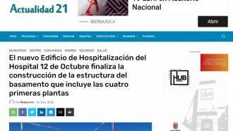 pantallazo noticia en digital Actualidad 21