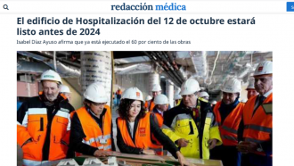 pantallazo noticia digital sanitario Redacción Médica