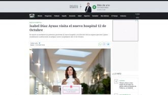 pantallazo de programa de radio de Onda Cero con Ayuso en foto